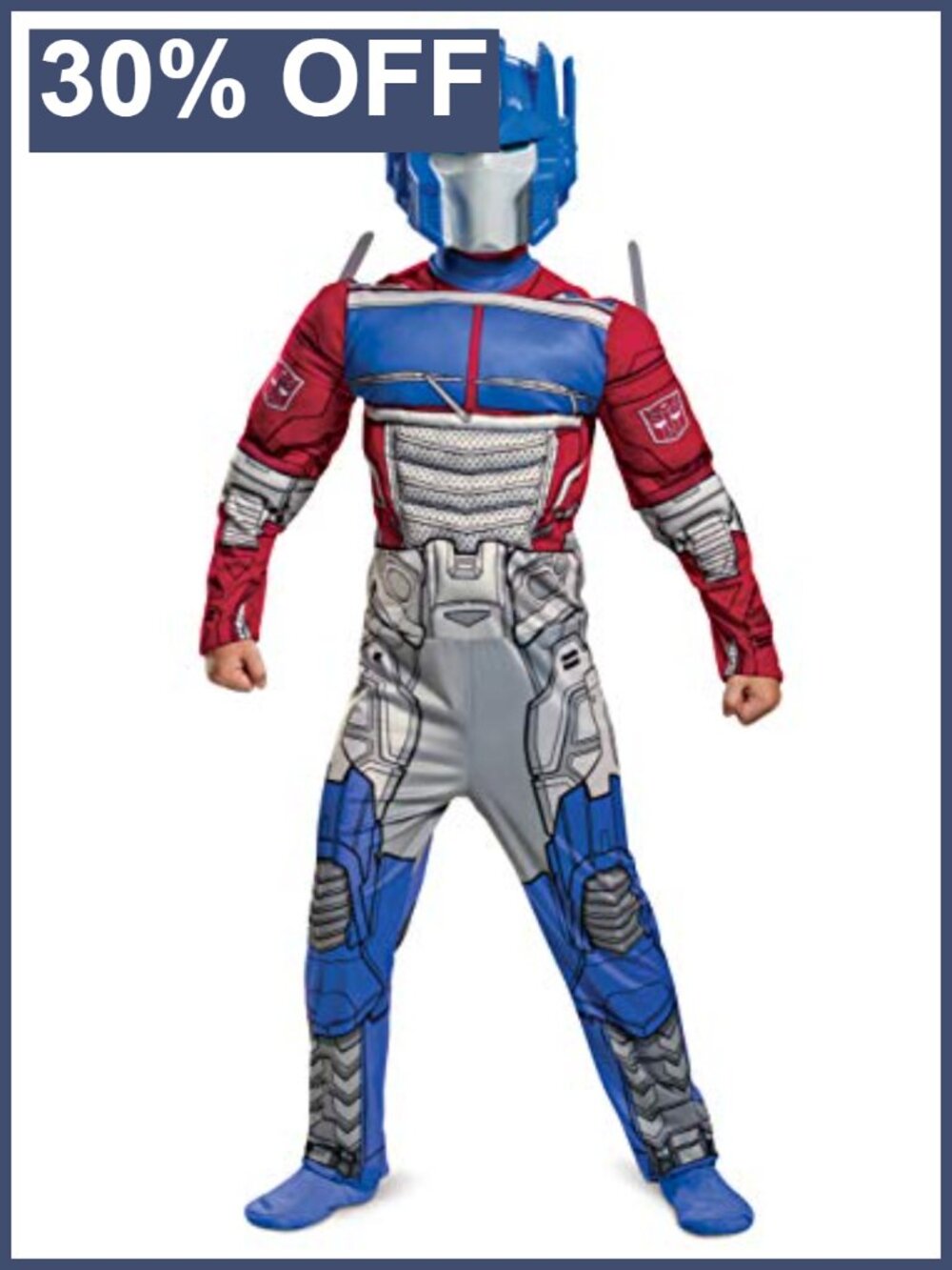 Boys Transformers Optimus Prime Muscle Costume Child Cosplay Outfit Small